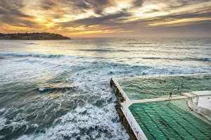 New South Wales Prints: Icebergs Swimming Pool at sunrise, Bondi, New South Wales, Australia