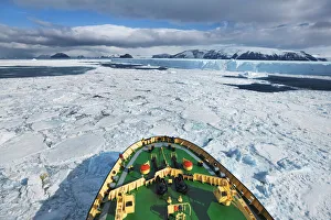Antarctica Prints: Icebreaker Kapitan Khlebnikov in ice - Antarctica, Antarctic Peninsula