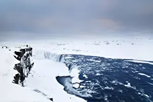 Iceland, Dettifoss, A picture of dettifoss during a cold morning