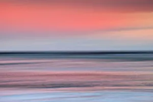 Iceland, East Iceland, Austurland, An abstract of colours at sunset