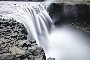 Iceland, Northeast Iceland, VatnajAA┬Âkull National Park, Dettifoss waterfall