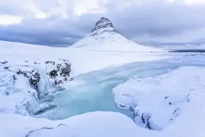 Nordic Prints: Iceland: the real Icelandic winter in the Snaefellsnes peninsula, Kirkjufell