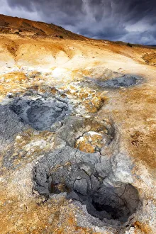 Iceland, Southern Peninsula, Reykjanes, Geothermal area of Krysuvik