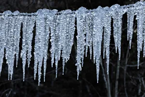 Electricity Prints: Icicles on electricity cable, Ljubljana, Slovenia