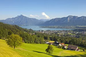 Idyllic Landscape, Mondsee, Mondsee Lake, Oberosterreich, Upper Austria, Austria