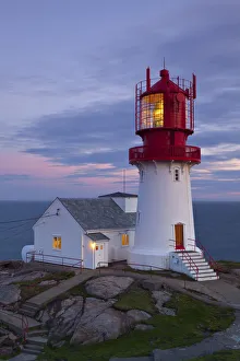 The idyllic Lindesnes Fyr Lighthouse, Lindesnes, Norway