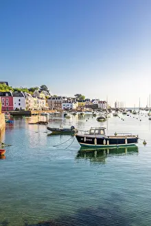 Coastal Town Prints: Idyllic port of Sauzon, Belle-Ile-en-Mer, Morbihan, Brittany, France