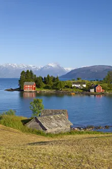An idyllic rural island in the Hardanger Fjord, Hordaland, Norway