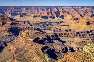Idyllic shot of Grand Canyon and Colorado River on sunny day, Lipan Point