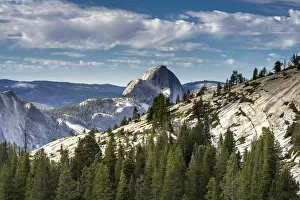 Idyllic shot of Northern side of Half Dome on sunny day, Olmsted Point