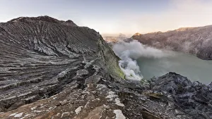 Mine Prints: Ijen crater, eastern Giava, Indonesia, Asia