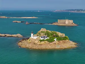 Bay Of Morlaix Prints: Ile Louet Lighthouse, Bay Of Morlaix, Brittany, France