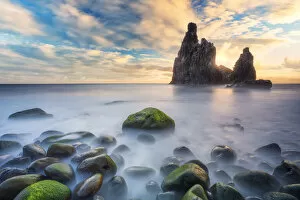 Archipelago Collection: Ilheus da Rib and Ribeira da Janela rock formations, Madeira island, Portugal
