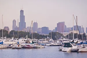 Lake Michigan Prints: Illinois, Chicago, Skyline including Sears Tower