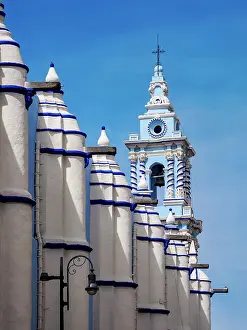 Puebla State Prints: The Immaculate Conception Church, detailed view, City of Puebla, Puebla State, Mexico