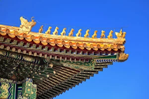 Images Dated 22nd January 2014: Imperial roof decoration, Forbidden City, Beijing, China