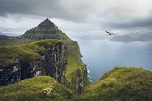 High Altitude Prints: The impressive cliffs on the island of Kalsoy from the top of Borgarin mountain