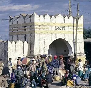 Crowd Gallery: The impressive Shewa Gate is one of the seven entrances