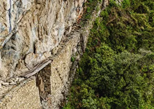Inca Bridge, Machu Picchu, Cusco Region, Peru