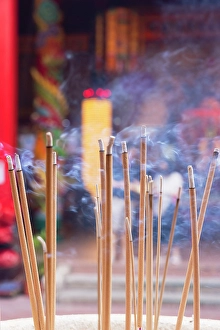 Chinatown Prints: Incense sticks at Guan Di Temple, Chinatown, Kuala Lumpur, Selangor, Malaysia