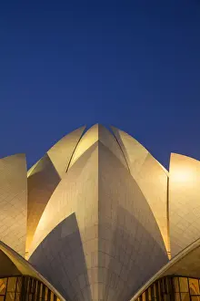Mother Temple Prints: India, Delhi, New Delhi, Bahai House of Worship know as the The Lotus Temple