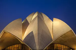 Worship Prints: India, Delhi, New Delhi, Bahai House of Worship know as the The Lotus Temple