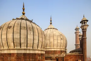 Great Mosque Prints: India, Delhi, Old Delhi, Jama Masjid - Jama Mosque built by Shah Jahan
