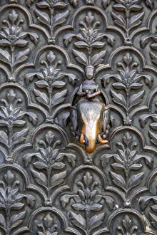 India, Delhi, Old Delhi, Red Fort, Diwan-i-Khas, Elephant doorknocker