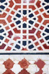 Delhi Prints: India, Delhi, Purana Quila - Old Fort, Qila-e-Kutiha mosque built by Sher Shah