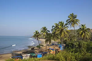 India, Goa, View of Vagator Beach