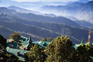 Mountain View Prints: India, Himachal Pradesh, Shimla, View of mountains