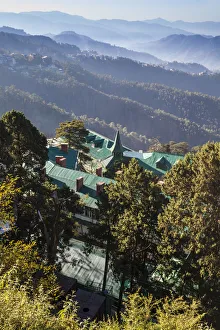 Mountain View Prints: India, Himachal Pradesh, Shimla, View of mountains
