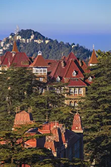India, Himachal Pradesh, Shimla, View of Shimla