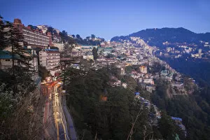 Images Dated 12th March 2013: India, Himachal Pradesh, Shimla, View of Shimla city