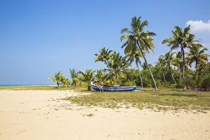 Alappuzha Gallery: India, Kerala, Alleppey - Alappuzha, Fishing boats on Marari Beach
