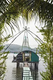 Kerala Prints: India, Kerala, Cochin - Kochi, Chinese fishing nets