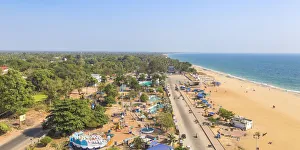 Fairground Prints: India, Kerala, Kollam, View of Kollam beach