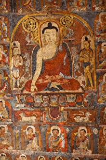 India, Ladakh, Alchi. Alchi Tsatsapuri is a little-know temple complex situated in close vicinity to the very famous Alchi Choskhor in Ladakh. It contains superb early wall-paintings. The Tsatsapuri complex was built sometime between the 13th