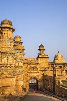 Palaces Gallery: India, Madhya Pradesh, Gwalior, Gwalior Fort, Man Singh Palace, Elephant Gate (Hathiya