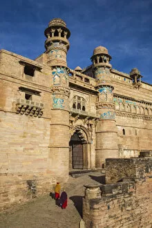 Images Dated 23rd May 2019: India, Madhya Pradesh, Gwalior, Gwalior Fort, Man Singh Palace, Elephant Gate (Hathiya