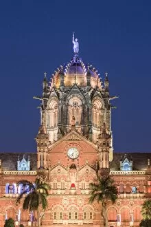 Images Dated 21st October 2016: India, Maharashtra, Mumbai, Chhatrapati Shivaji Terminus a historic railway station
