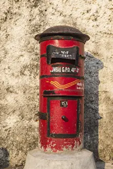 Bombay Prints: India, Maharashtra, Mumbai, Colaba, India post box