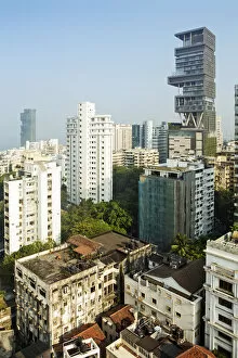 Images Dated 6th February 2014: India, Maharashtra, Mumbai, Kemps Corner, view of Antilia aka the Ambani building