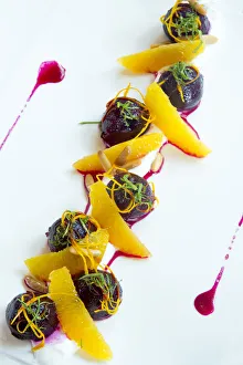 Images Dated 6th February 2014: India, Maharashtra, Mumbai, The Table restaurant, Roasted Red Beets, Goat Cheese, Orange