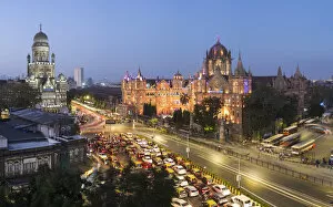 India Collection: India, Mumbai, Maharashtra, Chhatrapati Shivaji Maharaj Terminus railway station (CSMT)