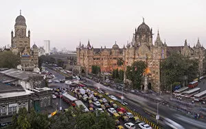 Images Dated 9th May 2018: India, Mumbai, Maharashtra, Chhatrapati Shivaji Maharaj Terminus railway station (CSMT)
