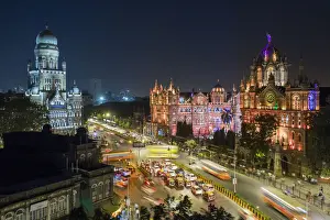 India, Mumbai, Maharashtra, Chhatrapati Shivaji Maharaj Terminus railway station (CSMT)