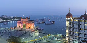 Mumbai Gallery: India, Mumbai, Maharashtra, The Gateway of India, monument commemorating the landing