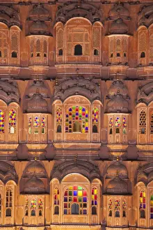 India Prints: India, Rajasthan, Jaipur, Hawa Mahal (Palace of the Winds)