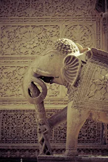 India, Rajasthan, Jaisalmer, Old Town, Nathmal Ki Haveli (Traditional Ornately decorated